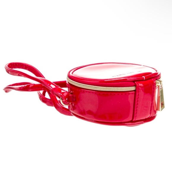 ♥️ MARC JACOBS Mini Crossbody Round Circle Canteen Bag 4" Red Patent Valentine’s - Picture 5 of 12